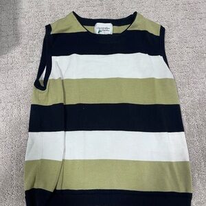 Christopher & Banks Navy and Olive Knit Top